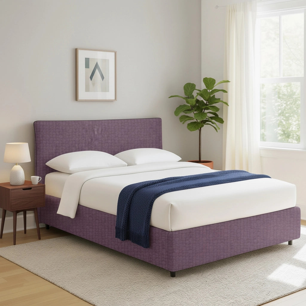 Altrincham, Letto Piazza e Mezza Sfoderabile Made in Italy, Viola Lilla