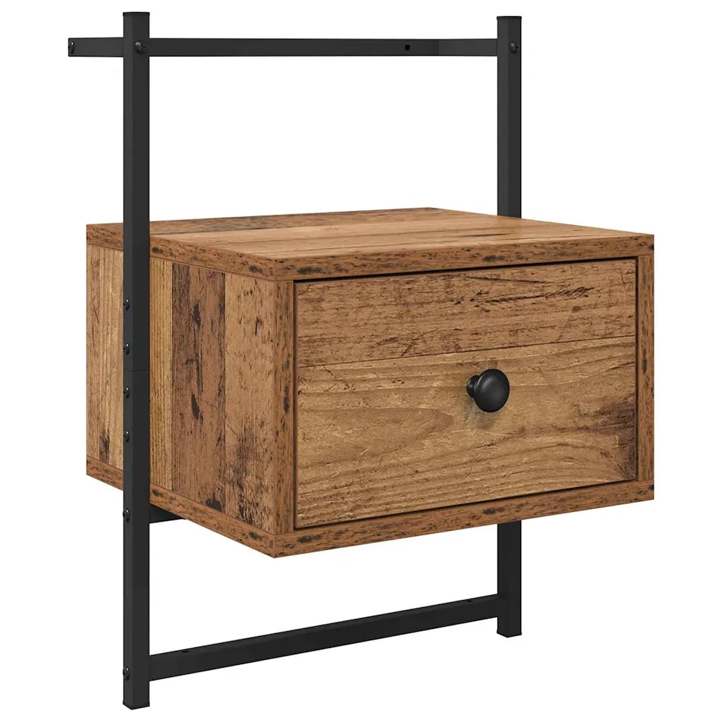 Comodino | Armadio da Notte | Mobiletto da notte con cassetto Legno vecchio 35 x 30 x 51 cm