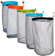 Opbergtas Opvougbare Mesh - Camping e Escursionismo - Rosso/Nero - Visibilità e Ventilazione - Borse Ultralight, corda di trasporto, scelta tra 3 dimensioni.