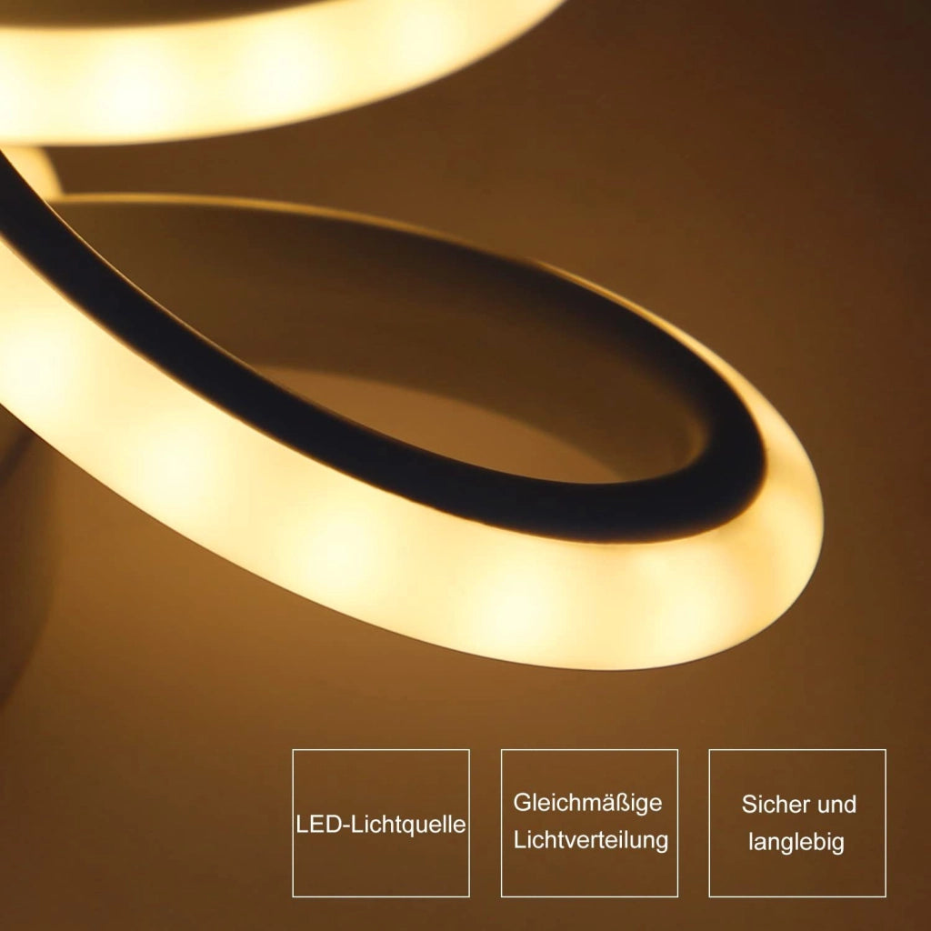 ZMH Lampada da soffitto LED nera di design per interni - Illuminazione moderna ed elegante