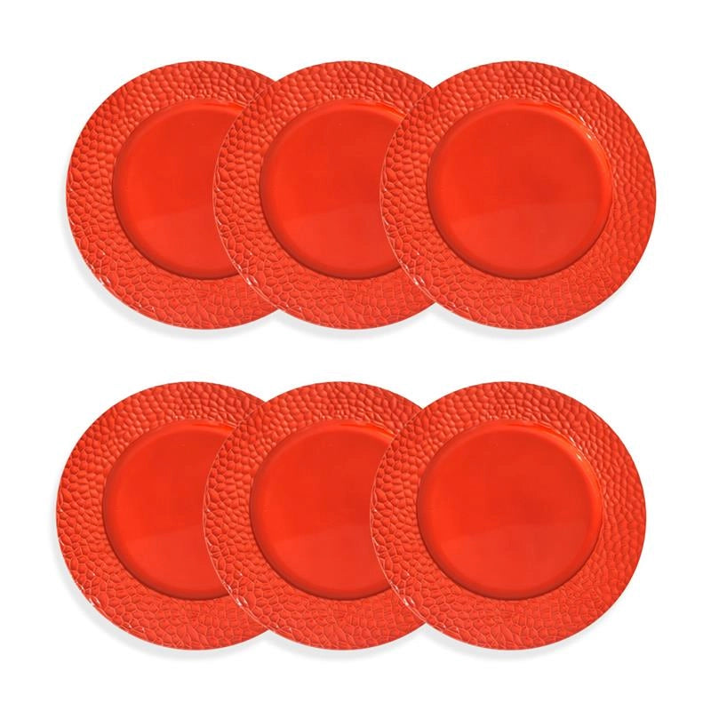MA MAISON SET 6PZ SOTTOPIATTO CRUMBLE COLORE ROSSO - DIAMETRO 33 CM