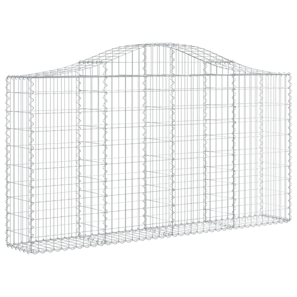 Cesti Gabbioni ad Arco 20 pz 200x30x100/120 cm Ferro Zincato 3145445