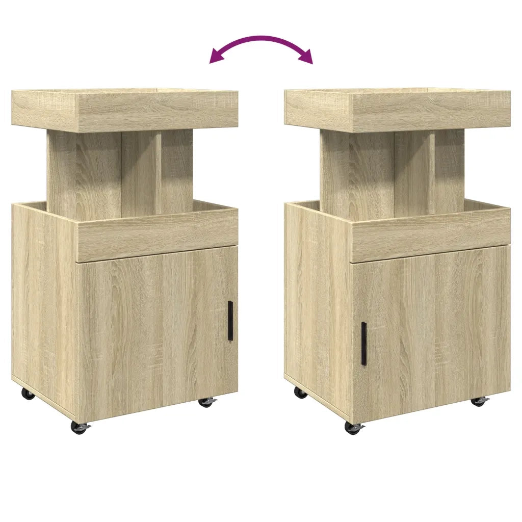 vidaXL Carrello Bar Rovere Sonoma 50x41x89 cm in Legno Multistrato