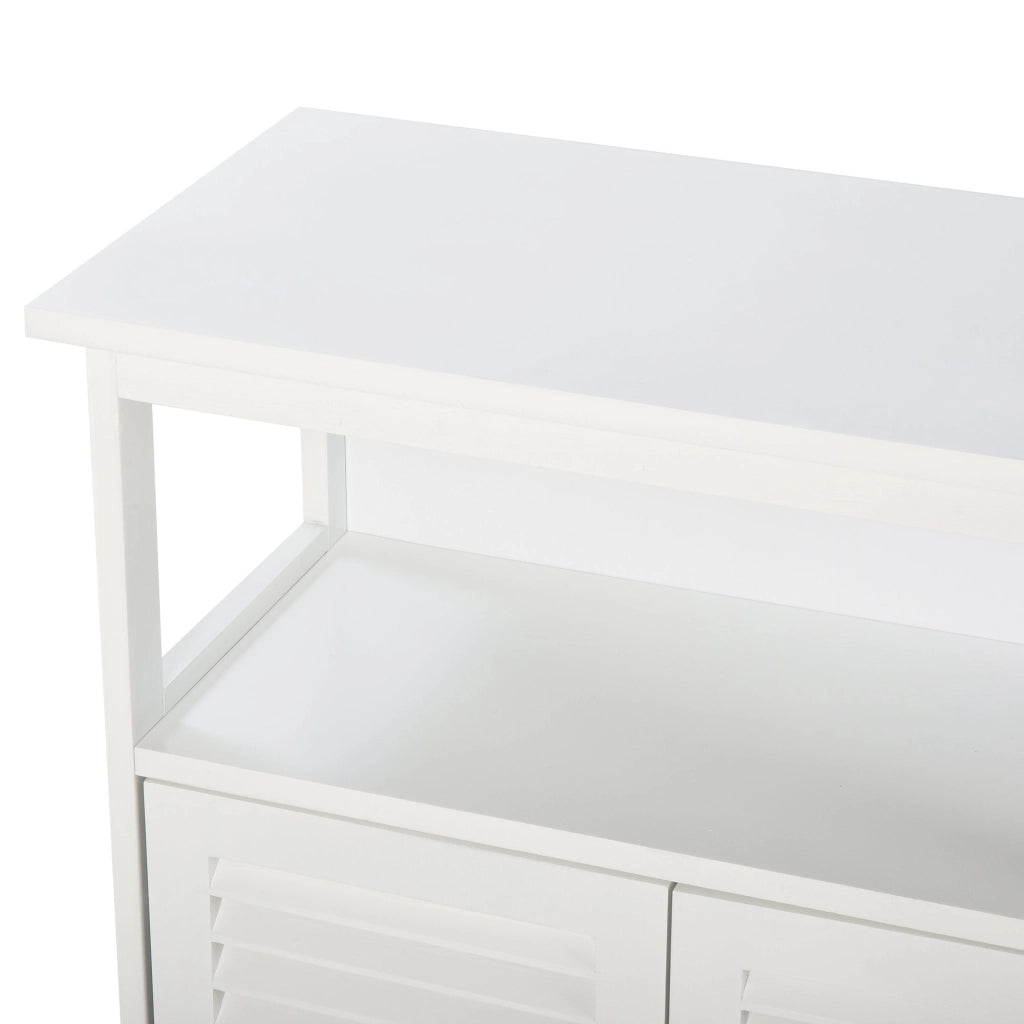 Mobiletto Bagno 2 Ripiani 2 Ante 60x30x81,6 cm in MDF  Bianco