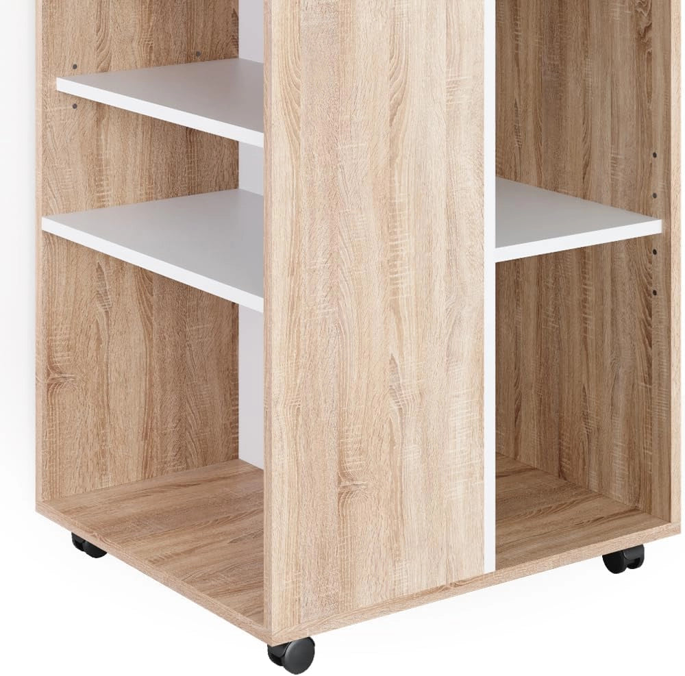 Contenitore per rotoli, Sonoma, 59.4 x 52.6 cm, utilizzabile in modo flessibile con ruote per uso mobile