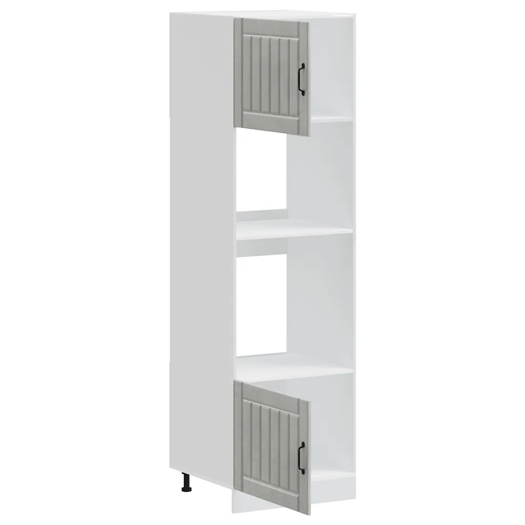 Pensile da cucina | Armadi Forno 2 pz Lucca Grigio Cemento in Legno Multistrato