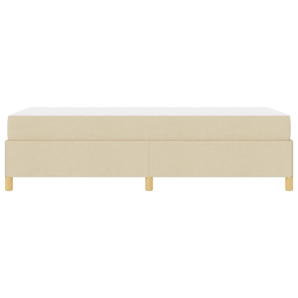 vidaXL Letto a molle Crema e Marrone e Bianco 80 x 200 cm Tessuto