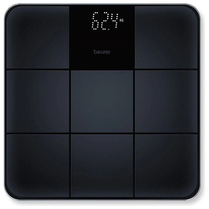 Beurer GS 235 Bilancia in Vetro con Superficie Antiscivolo e Magic Display, nero