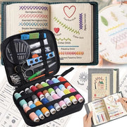 Libro di Punti di Seta Creativi, Kit di Campionari di Punti di Seta Generici, 106 Modelli di Punti di Seta per un Progetto di Ricamo a Tutto Tondo con Strumenti e Materiale per un Progetto di Ricamo per Principianti e Appassionati di Ricamo