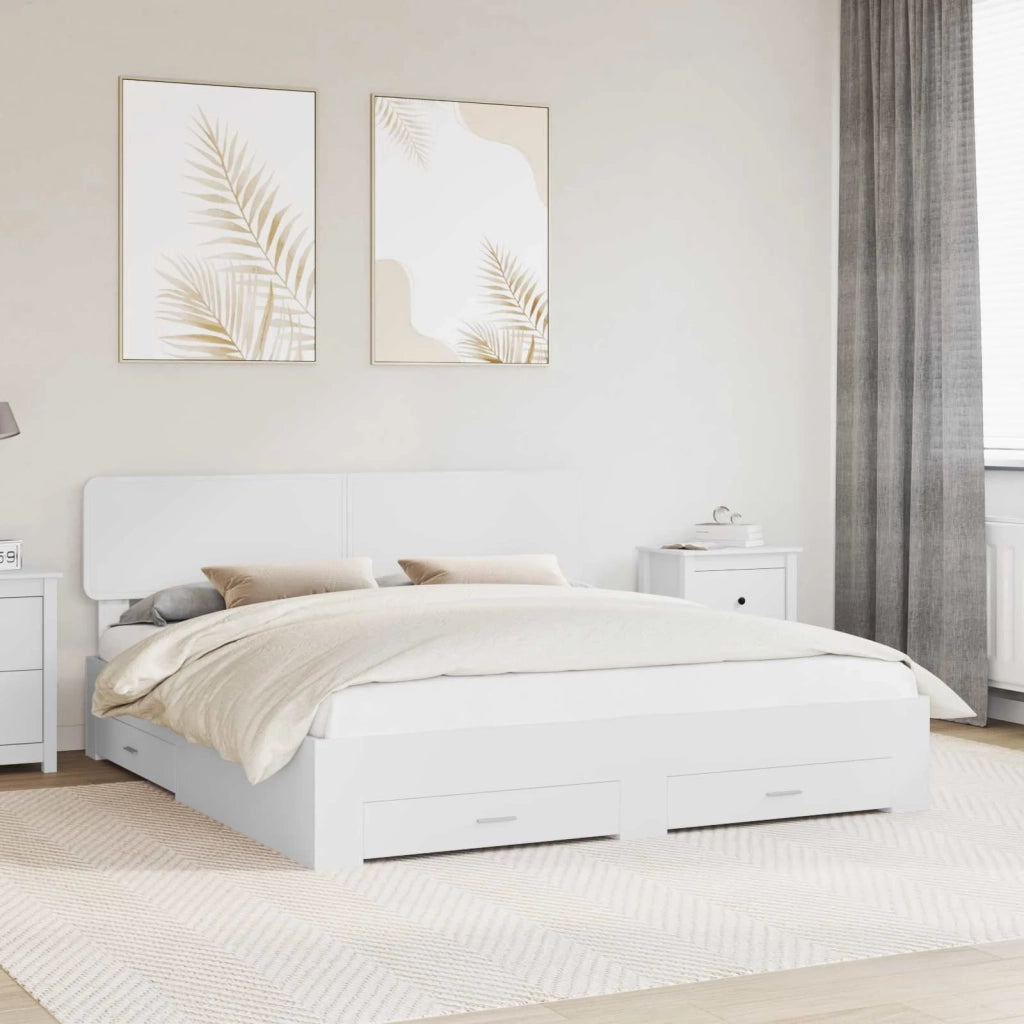 Struttura del letto Bianco 180 x 200 cm Legno multistrato 3412339