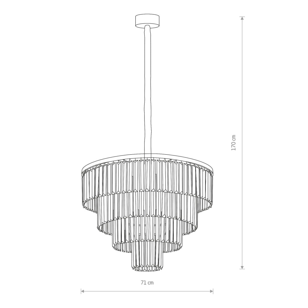 Lampadario a sospensione Nowodvorski Cristal 7614 12xE14