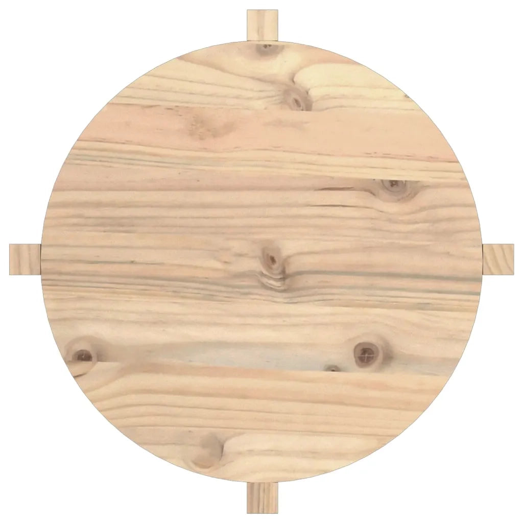 Tavolino da Salotto Ã˜ 62,5x45 cm in Legno Massello di Pino cod mxl 19700