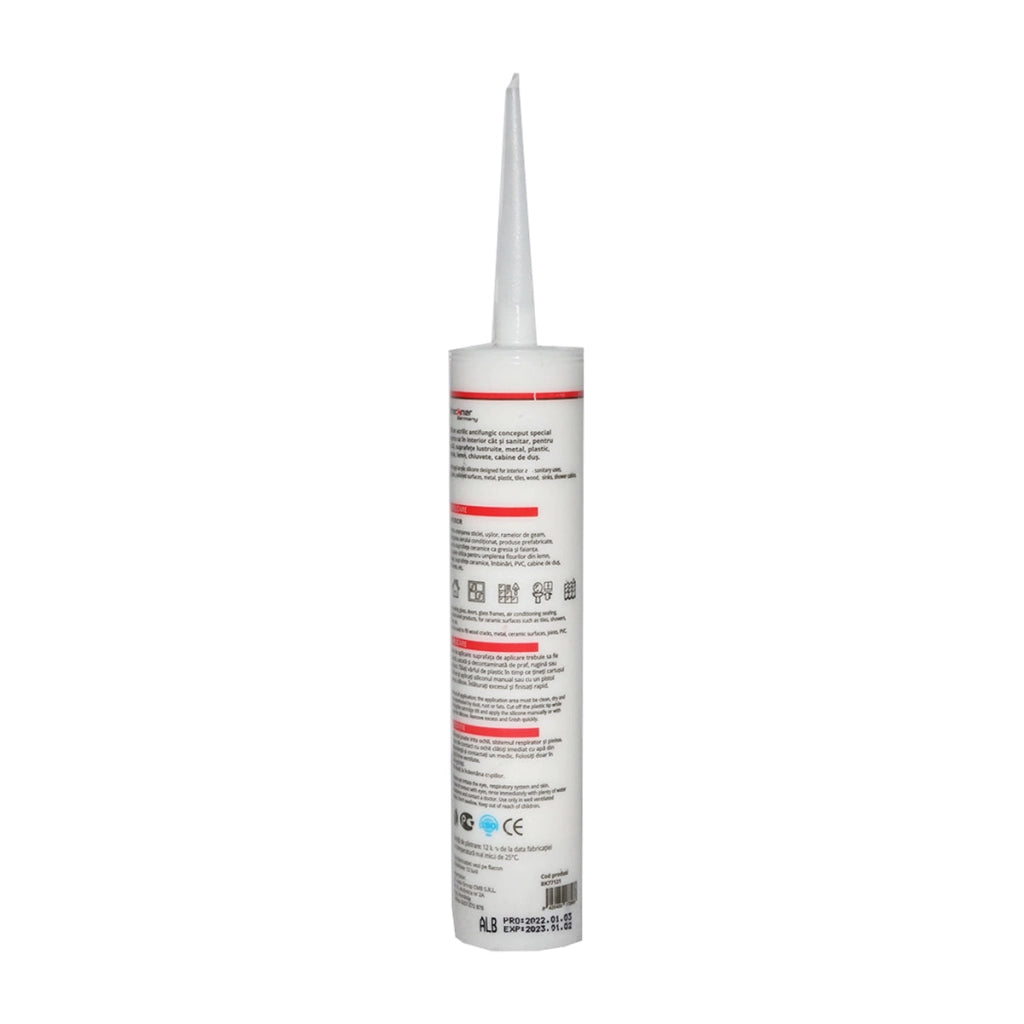 Silicone acrilico bianco per interni/esterni 300ml Breckner Germany