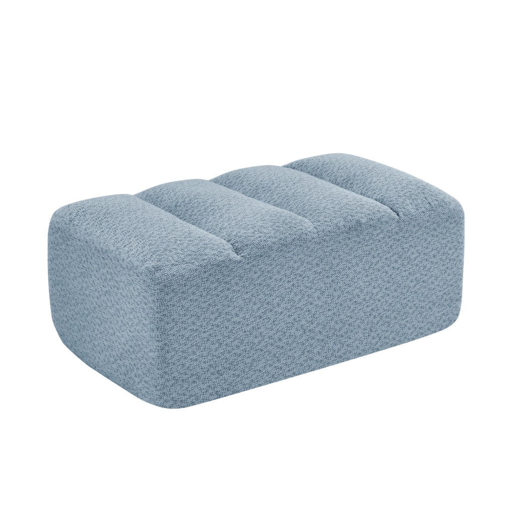 Divano modulare ergonomico in pile granulato blu