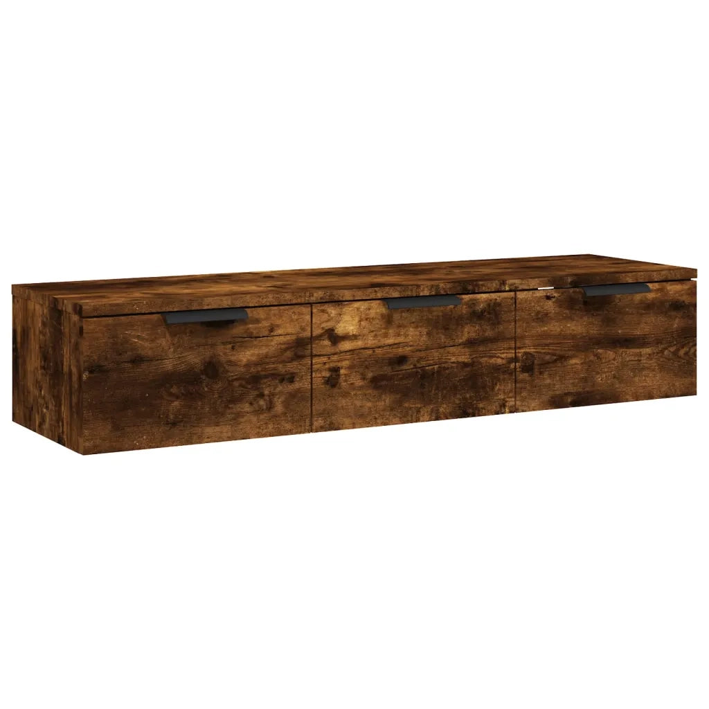 Armadietto a Muro Rovere Fumo 102x30x20 cm in Legno Multistrato 817096
