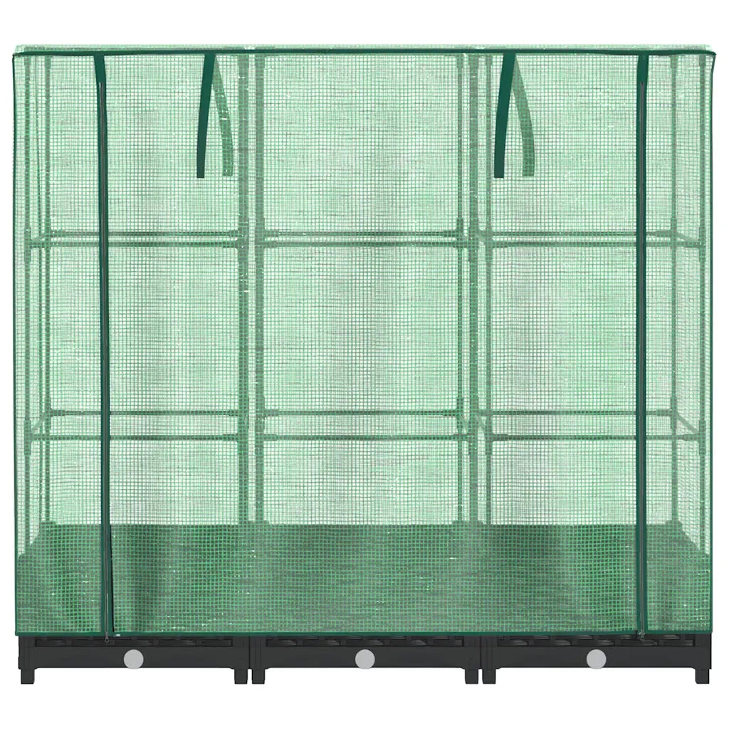 Letto rialzato con copertura per serra effetto rattan 120x40x123 cm 4015811
