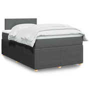 Giroletto a Molle con Materasso Grigio Scuro 120x190cm Tessuto 3289689