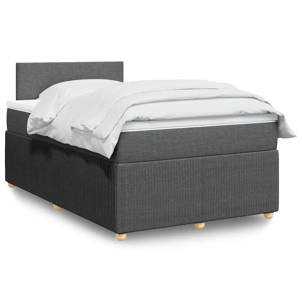 Giroletto a Molle con Materasso Grigio Scuro 120x190cm Tessuto 3289689