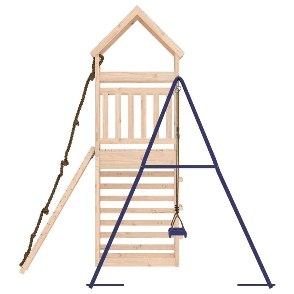 Parco giochi per esterni strutture per arrampicata robusti giochi da giardino 245 x 257 x 264 cm legno massiccio di pino 02_0004695