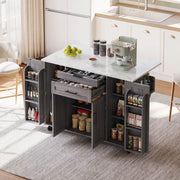 Isola Cucina con Piano Estraibile e Cassetto ¨C MINIMAL ¨C 120x45 cm, Legno