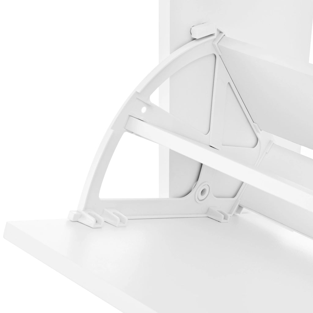 Scarpiera slim a 3 livelli in truciolare; bianca; 76x23x118 cm