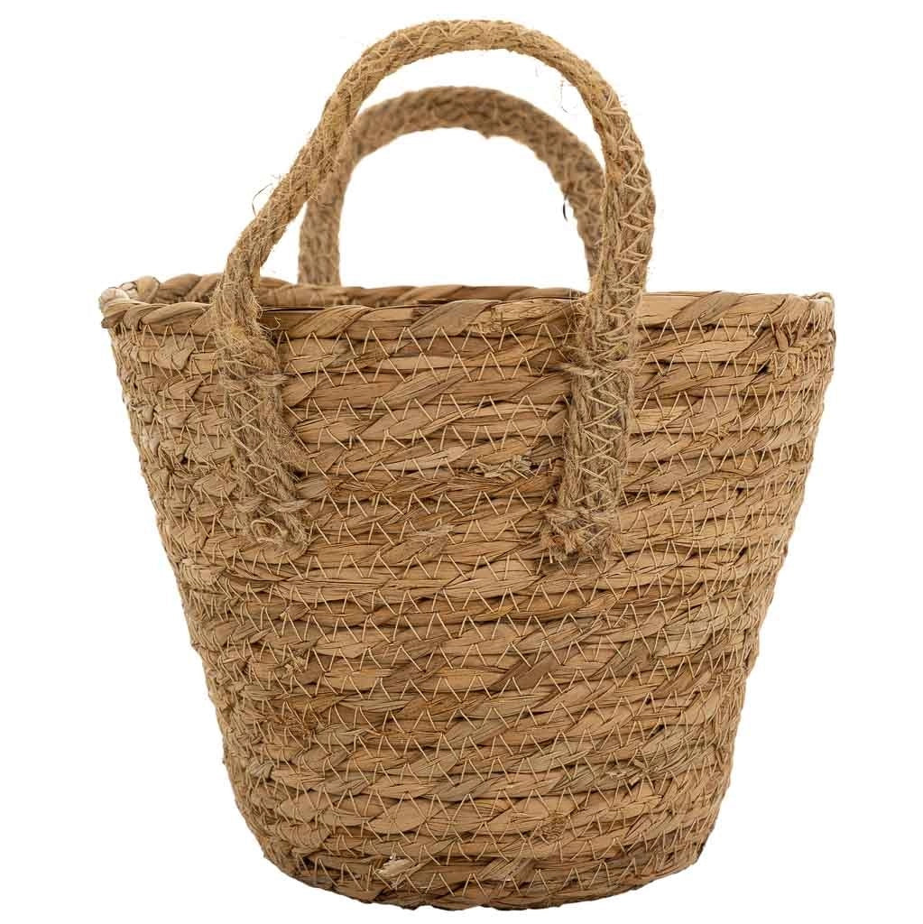 Cesto in fibra naturale marrone D18x16/22