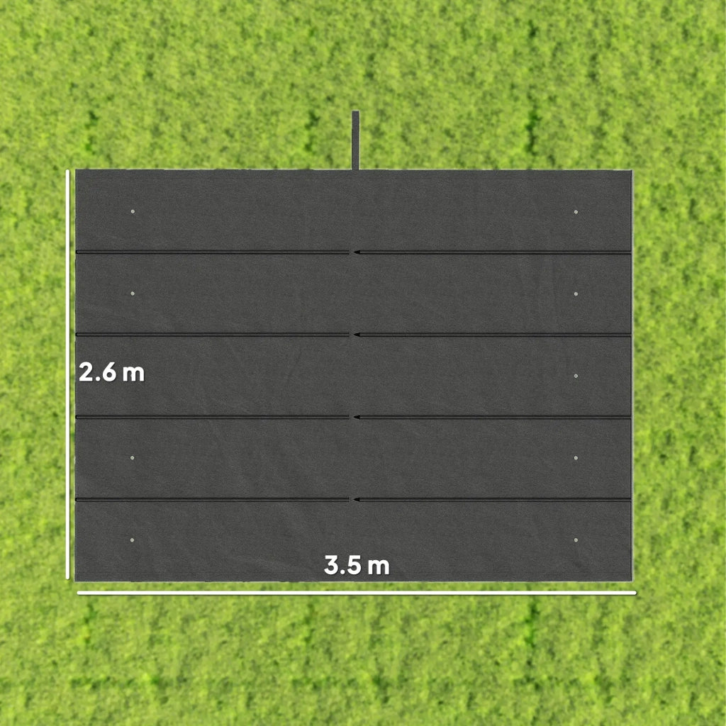 Telo di Ricambio per Pergola da Giardino 350x260 cm in Poliestere Grigio Scuro