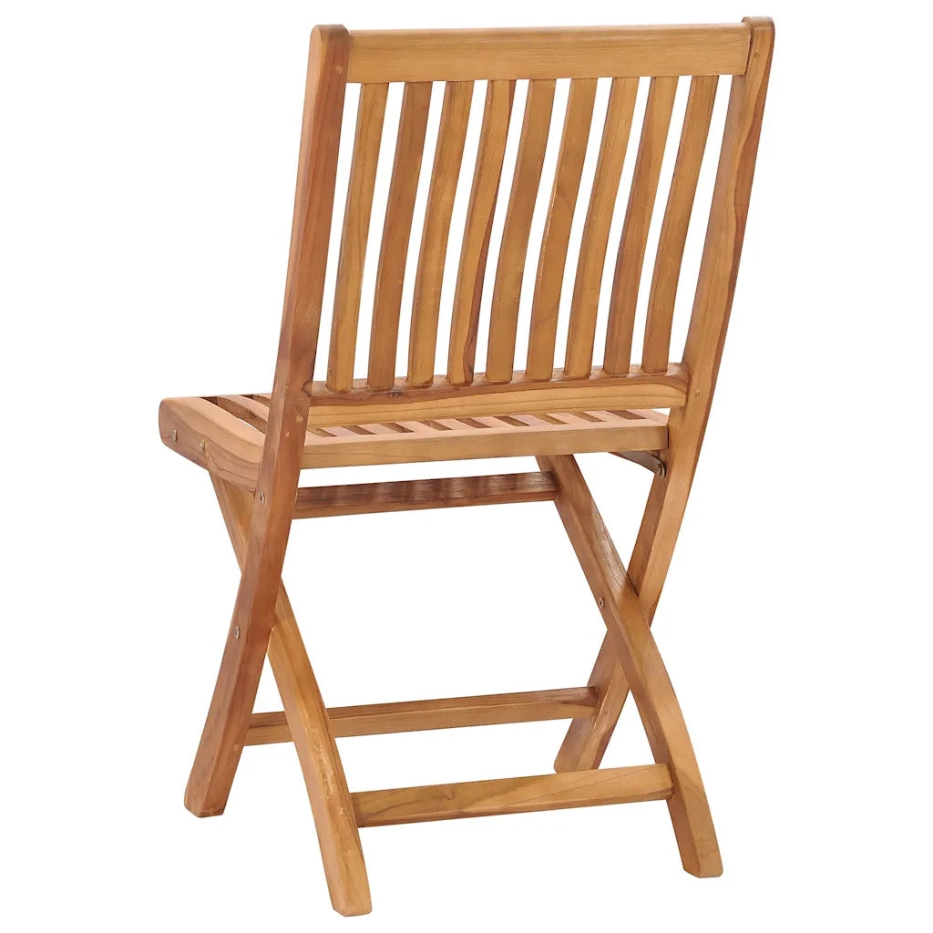 Sedie da Giardino Pieghevoli 4 pz in Legno Massello di Teak 3072804