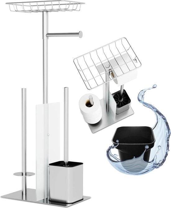 Set di WC in acciaio inossidabile con cassetto di ripostiglio - inclusivo - Eleva il tuo bagno a un nuovo livello!