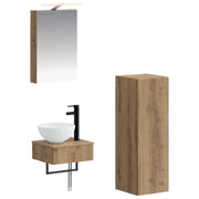 Set di Armadi da Bagno 4 pcs Rovere Artigianale 3407366