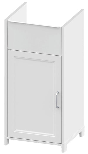 Mobile Lavatoio 40x40x78 cm 1 Anta con Pilozzo Mini in Resina Bianco