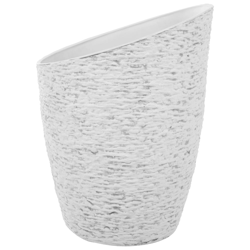 Vaso da fiori alto in pietra per giardino, per interni ed esterni 44x58 cm grigio giardino terrazzo
