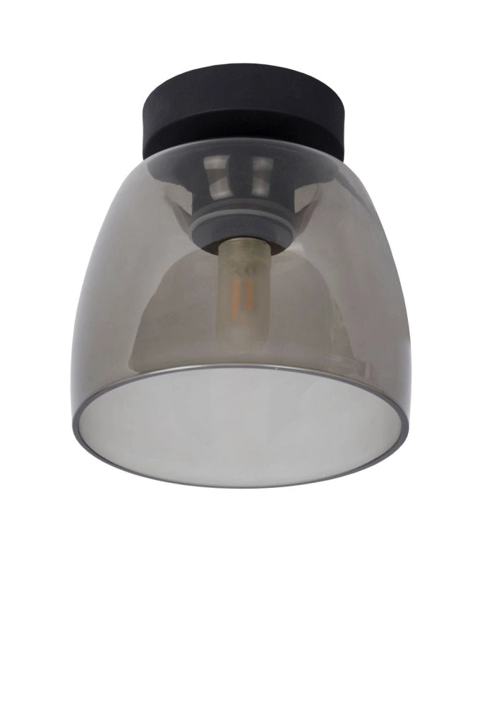 Faretto soffitto Lucide Tyler vetro G9 33W nero trasparente