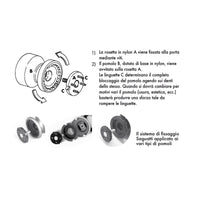 Pomolo fisso per porta SAGUATTI 869/50TOB in alluminio bianco opaco