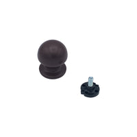 Pomolo fisso per porta SAGUATTI 869/50UAB in alluminio marrone opaco