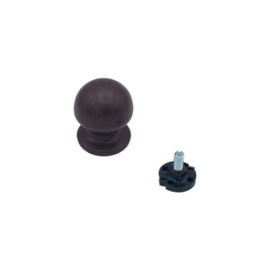 Pomolo fisso per porta SAGUATTI 869/50UAB in alluminio marrone opaco