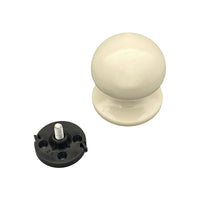 Pomolo fisso per porta SAGUATTI 869/70KB in alluminio bianco lucido