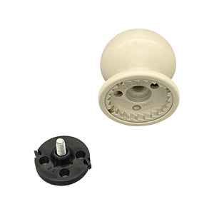 Pomolo fisso per porta SAGUATTI 869/70KB in alluminio bianco lucido