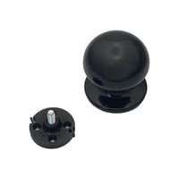 Pomolo fisso per porta SAGUATTI 869/70QB in alluminio nero lucido