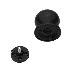 Pomolo fisso per porta SAGUATTI 869/70QB in alluminio nero lucido