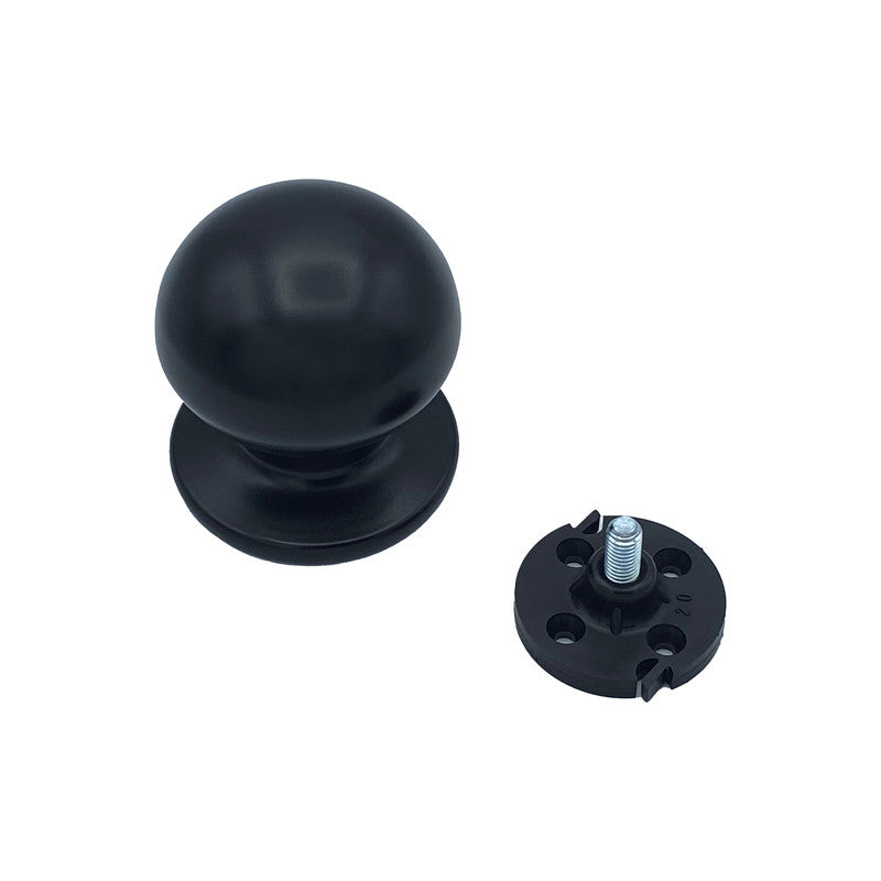 Pomolo fisso per porta SAGUATTI 869/70QOB in alluminio nero opaco