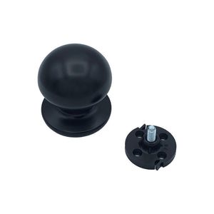 Pomolo fisso per porta SAGUATTI 869/70QOB in alluminio nero opaco