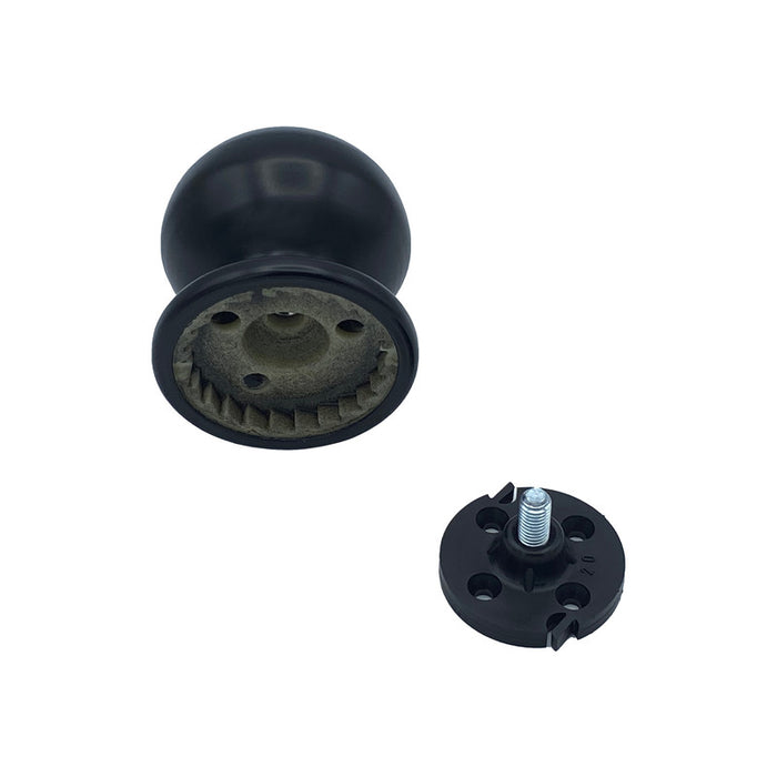 Pomolo fisso per porta SAGUATTI 869/70QOB in alluminio nero opaco