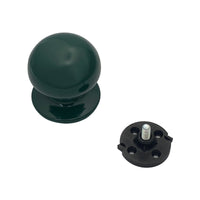 Pomolo fisso per porta SAGUATTI 869/70SB in alluminio verde lucido