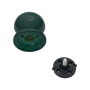 Pomolo fisso per porta SAGUATTI 869/70SB in alluminio verde lucido