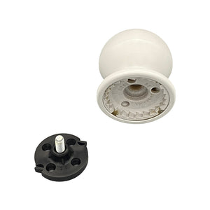 Pomolo fisso per porta SAGUATTI 869/70TB in alluminio bianco lucido