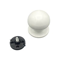 Pomolo fisso per porta SAGUATTI 869/70TOB in alluminio bianco opaco