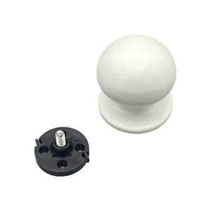 Pomolo fisso per porta SAGUATTI 869/70TOB in alluminio bianco opaco