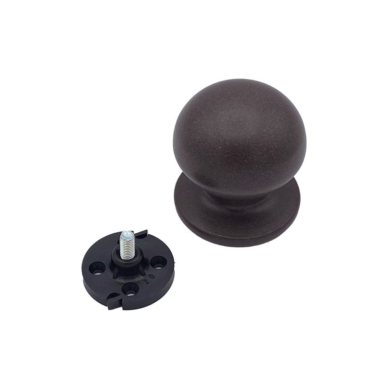 Pomolo fisso per porta SAGUATTI 869/70UAB in alluminio marrone opaco