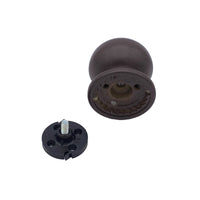 Pomolo fisso per porta SAGUATTI 869/70UAB in alluminio marrone opaco